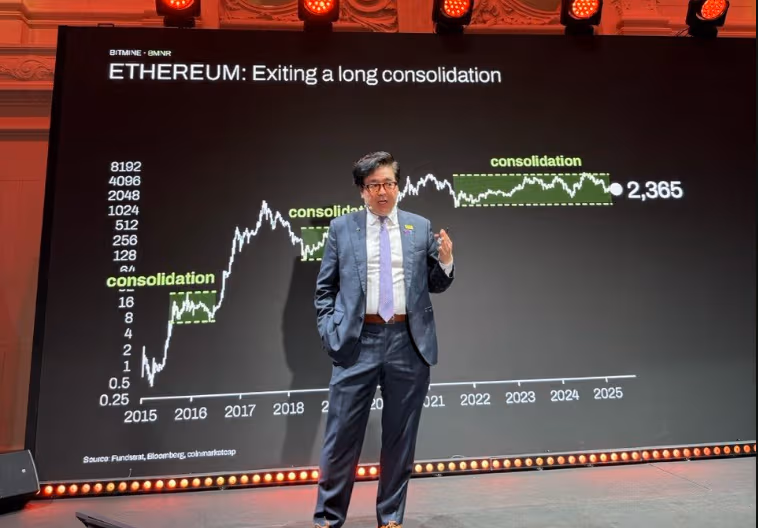 Tom Lee Forecasts Ether to Reach $250,000 as Corporate Validators Gain Dominance in Network Control